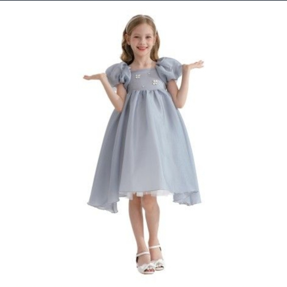 Gray Janelle Applique Teacup Gown Tulleen